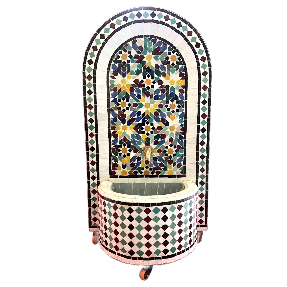 Fontaine de jardin marocaine en mosa&ium box