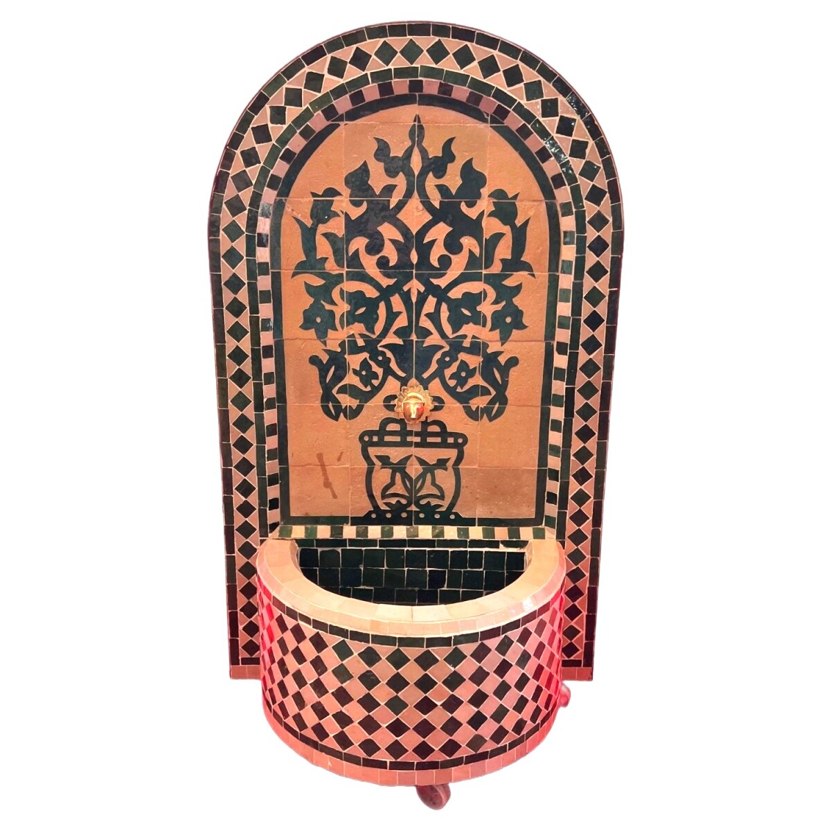 Fontaine de jardin marocaine en mosaïque 105 cm | Fonta