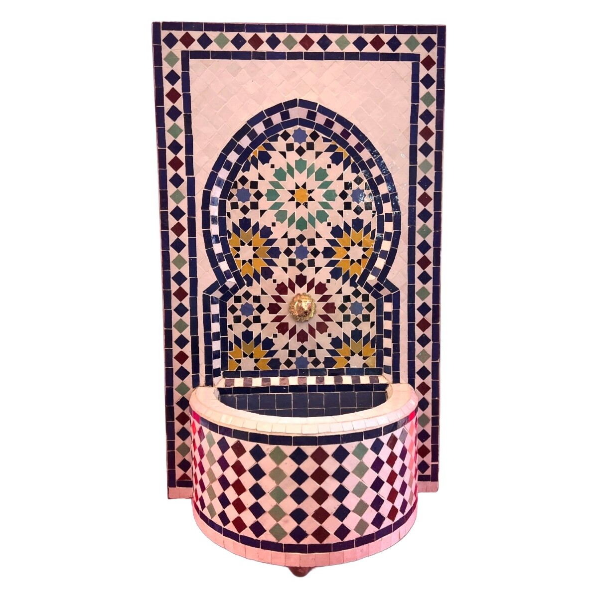 Fontaine de jardin marocaine en mosaïque 106 cm | Fonta