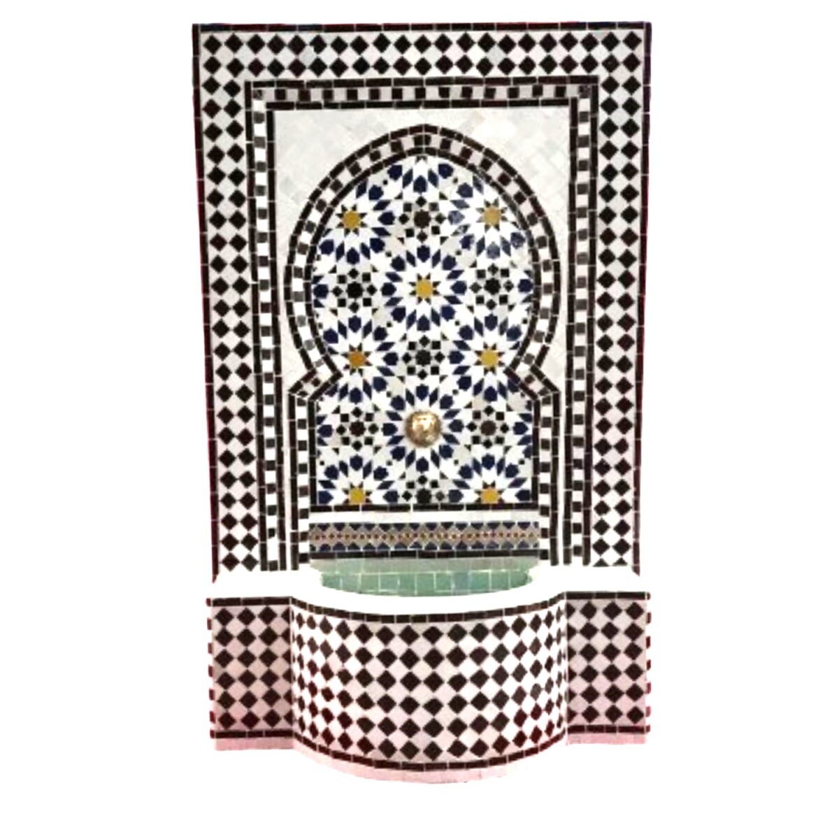 Fontaine de jardin marocaine en mosa&ium box