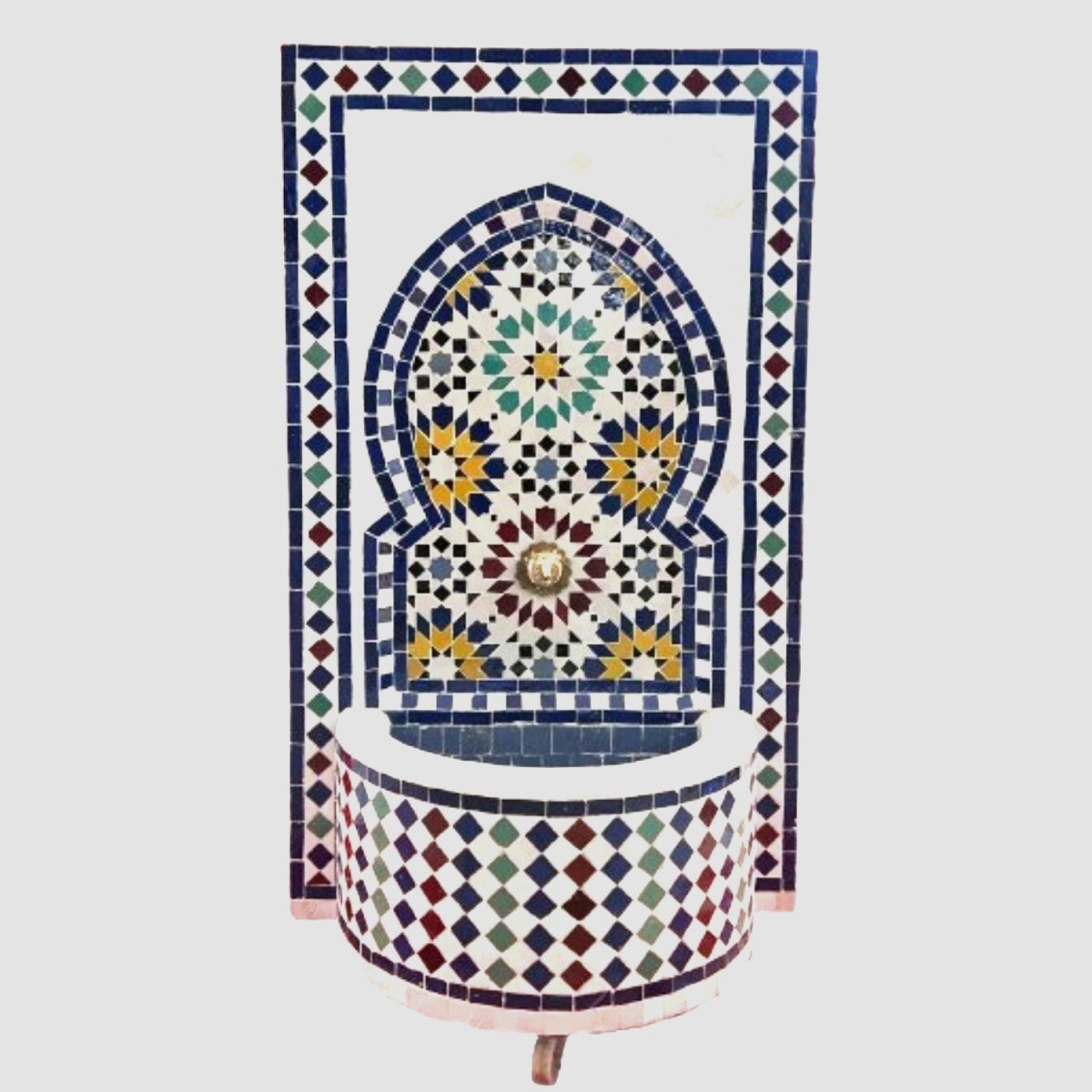 Fontaine de jardin marocaine en mosa&ium box