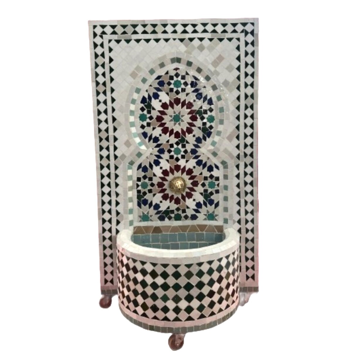 Fontaine de jardin marocaine en mosa&ium box