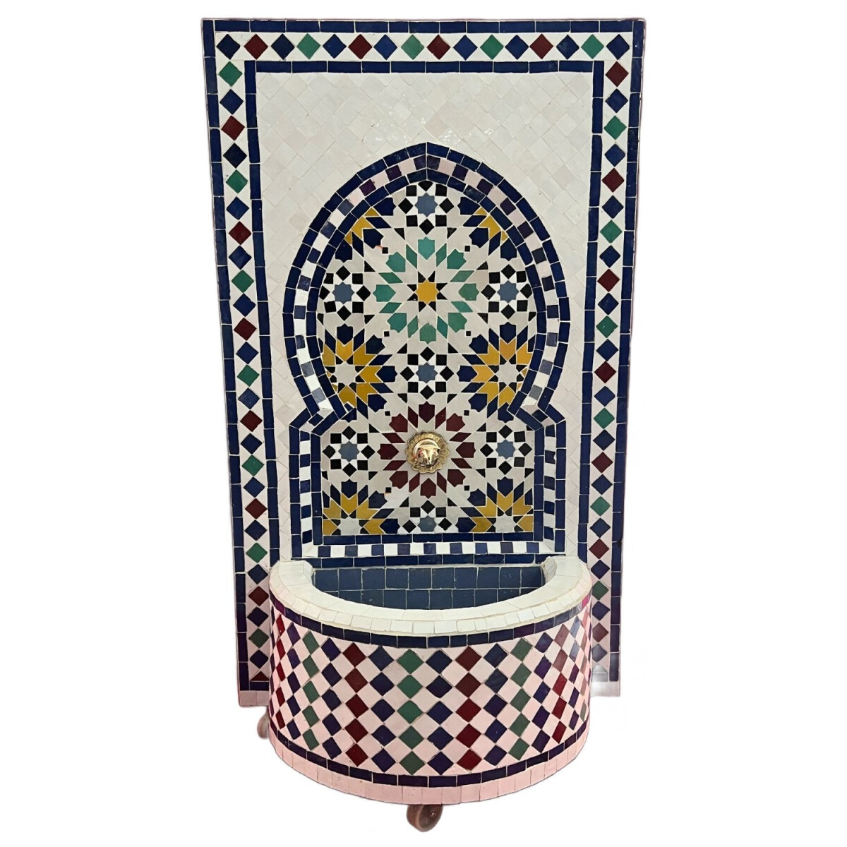 Fontaine de jardin marocaine en mosaïque 107 cm | Fonta