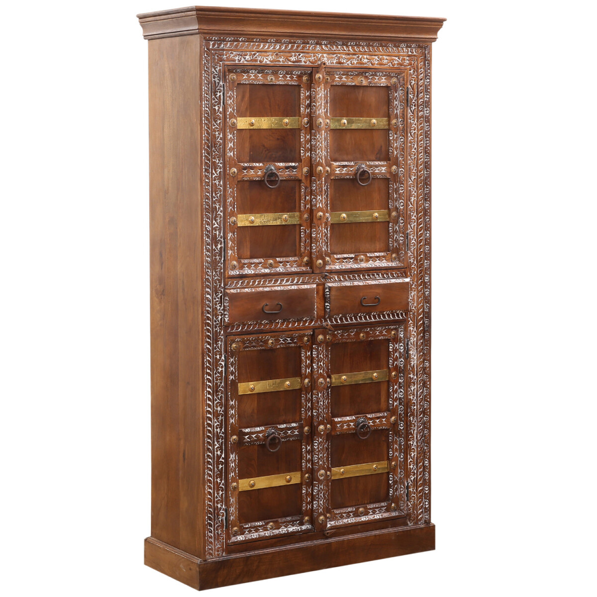 Meuble oriental : armoire en bois marron box