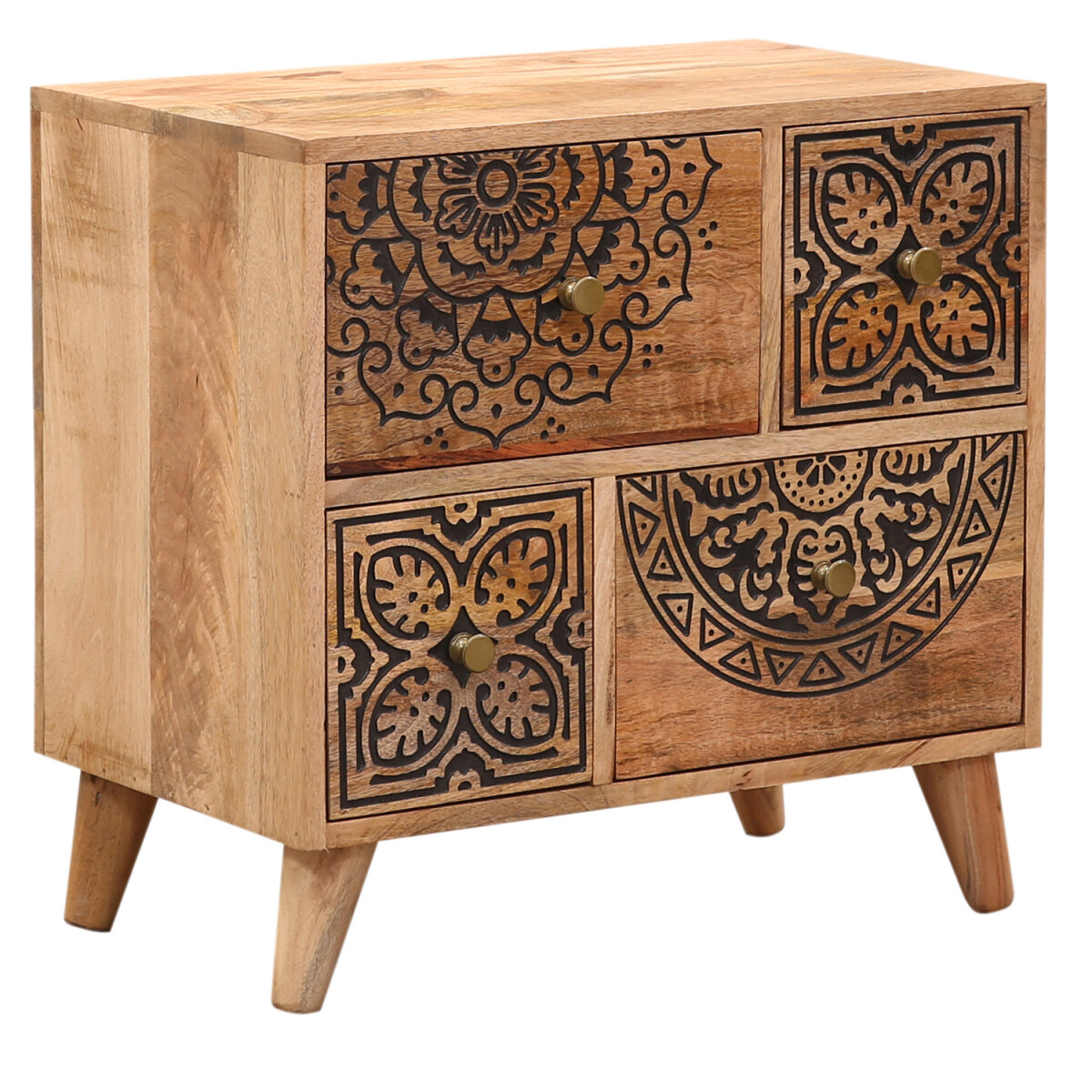Meubles orientaux : table de chevet, com box