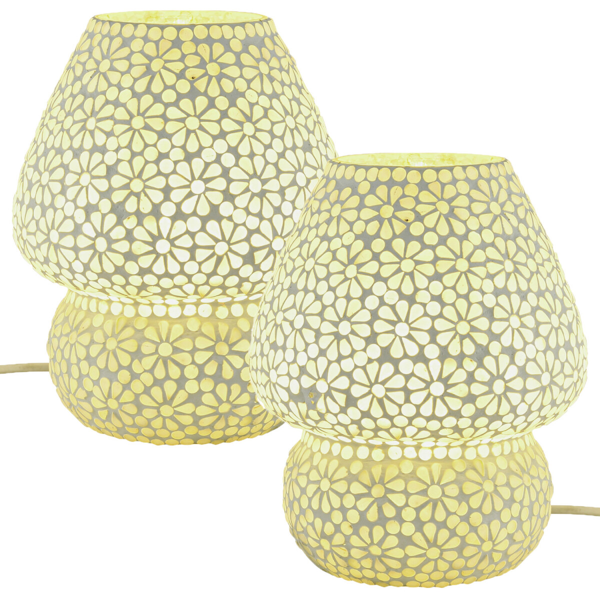 Lot de 2 lampes de table décoratives de style boh&egr