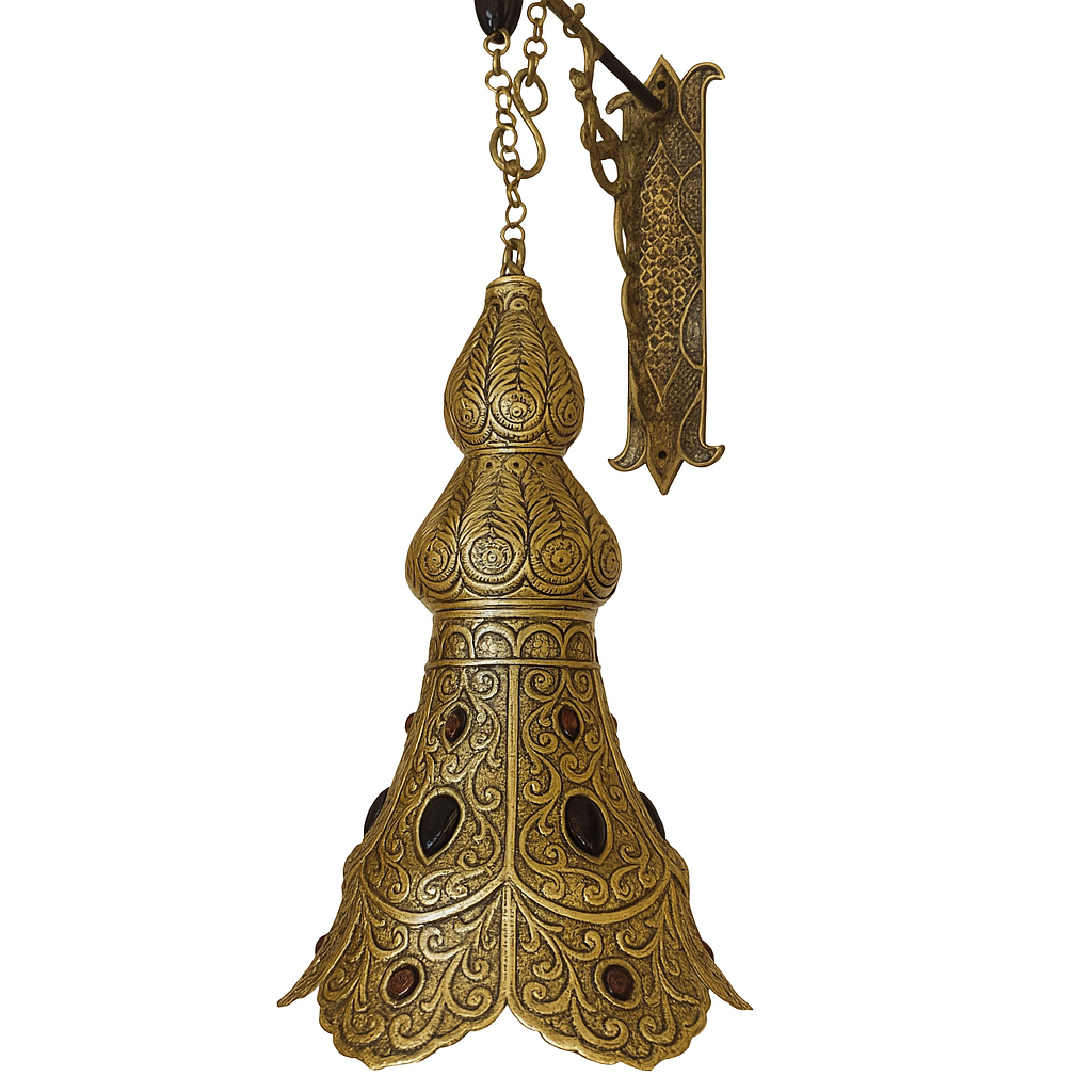 Suspension Ilgin Gold 40 cm | Lampe marocaine en laiton