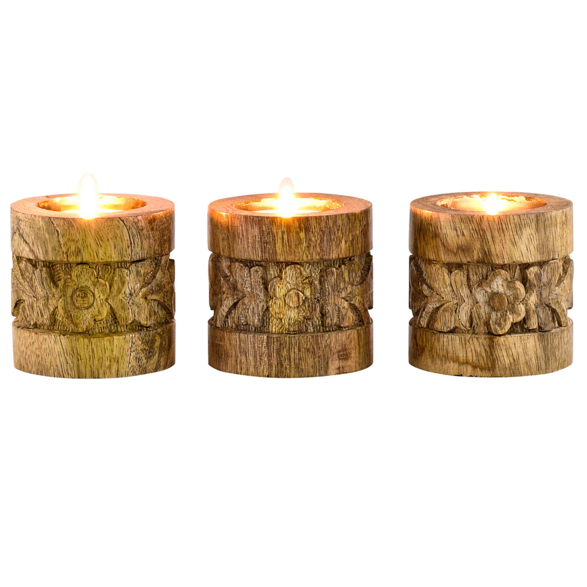 Lot de 3 bougeoirs décoratifs ori box