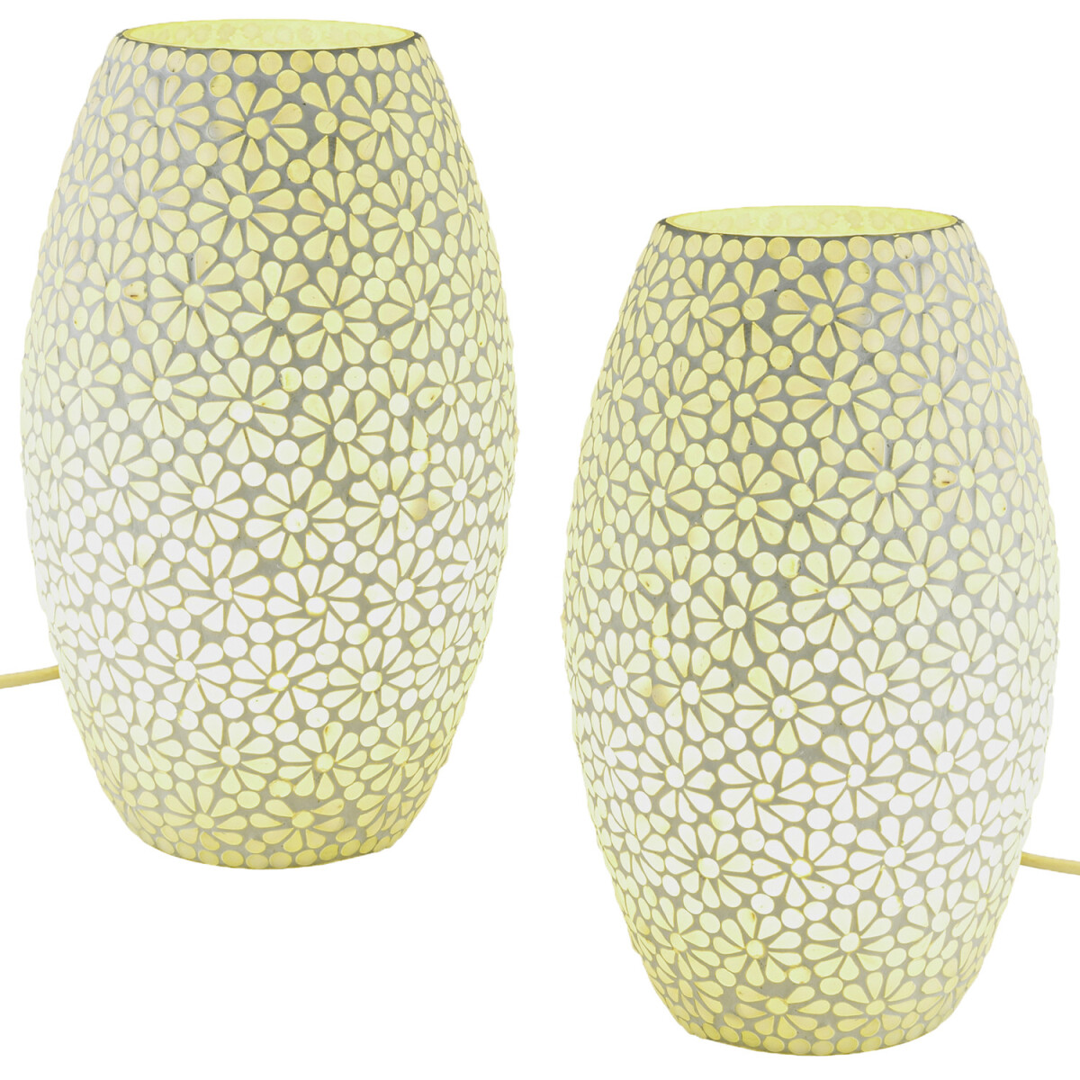 Lot de 2 lampes de table décoratives de style boh&egr