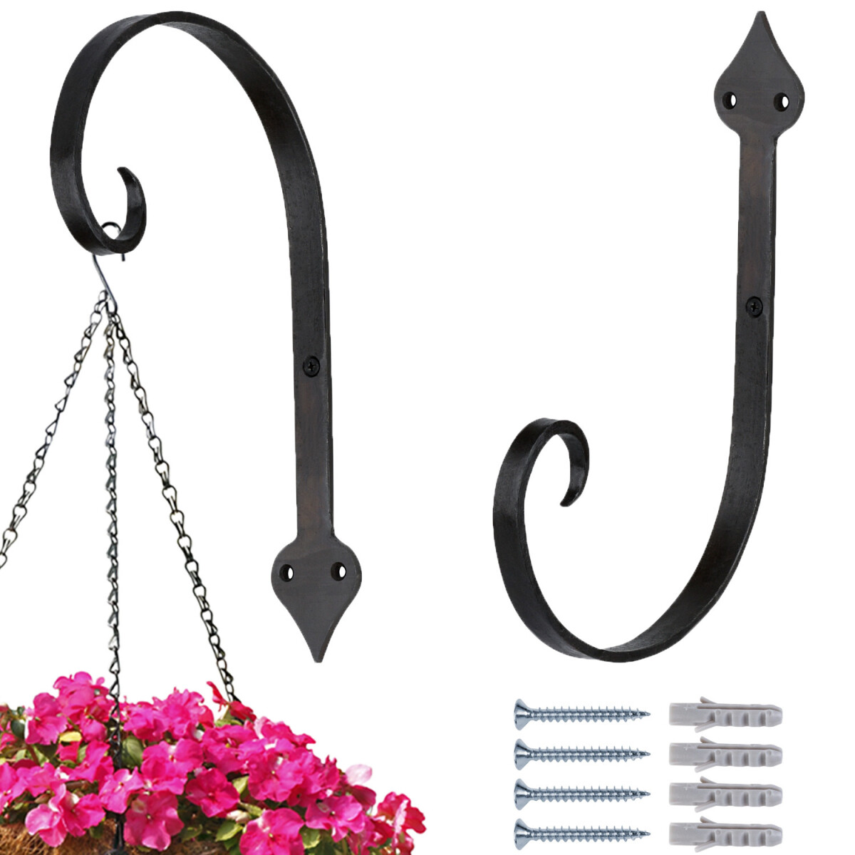 Lot de 2 crochets muraux pour suspension box