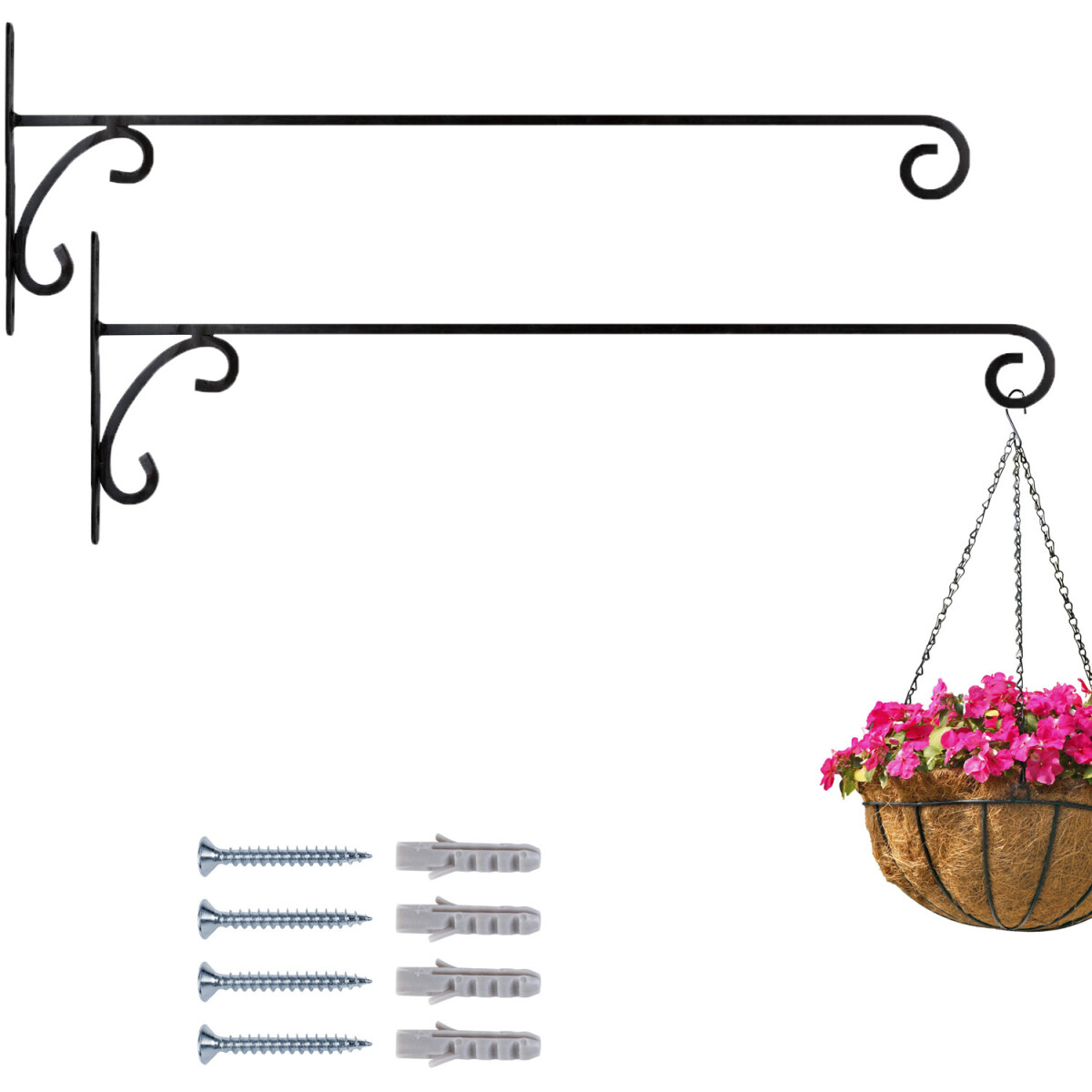 Lot de 2 crochets muraux pour suspension box