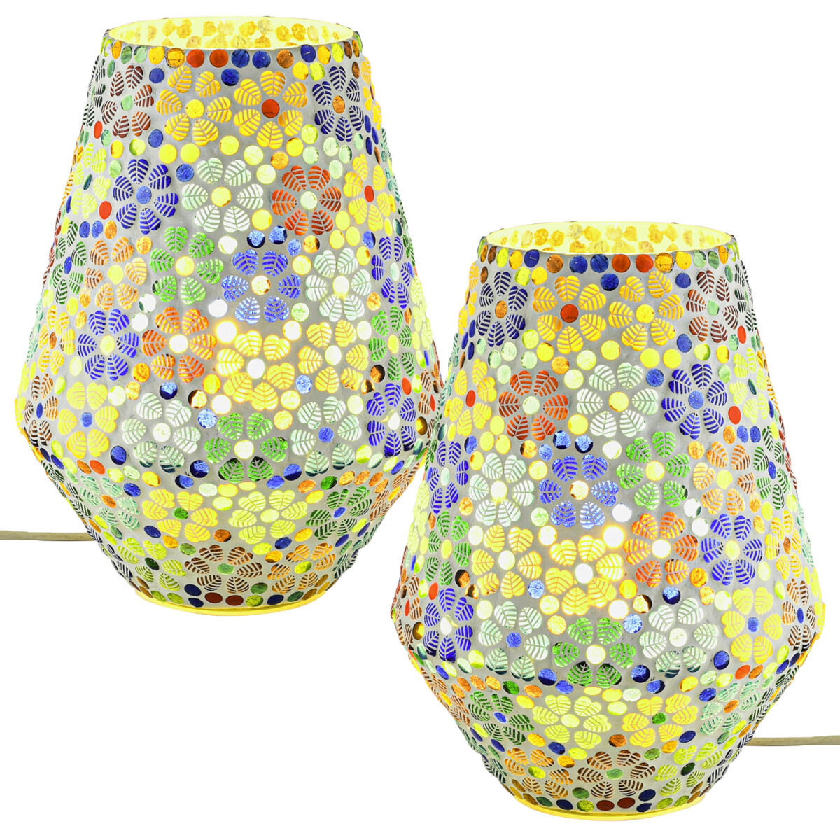 Lot de 2 lampes de table décoratives de style boh&egr