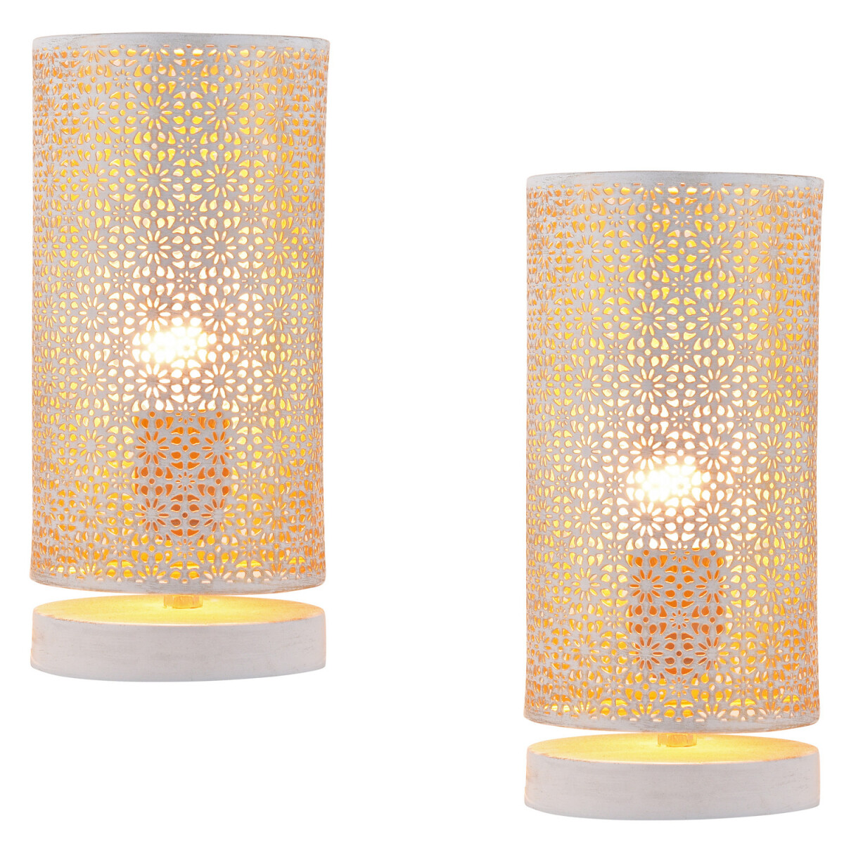 Lot de 2 lampes de table décoratives style boh&egrave