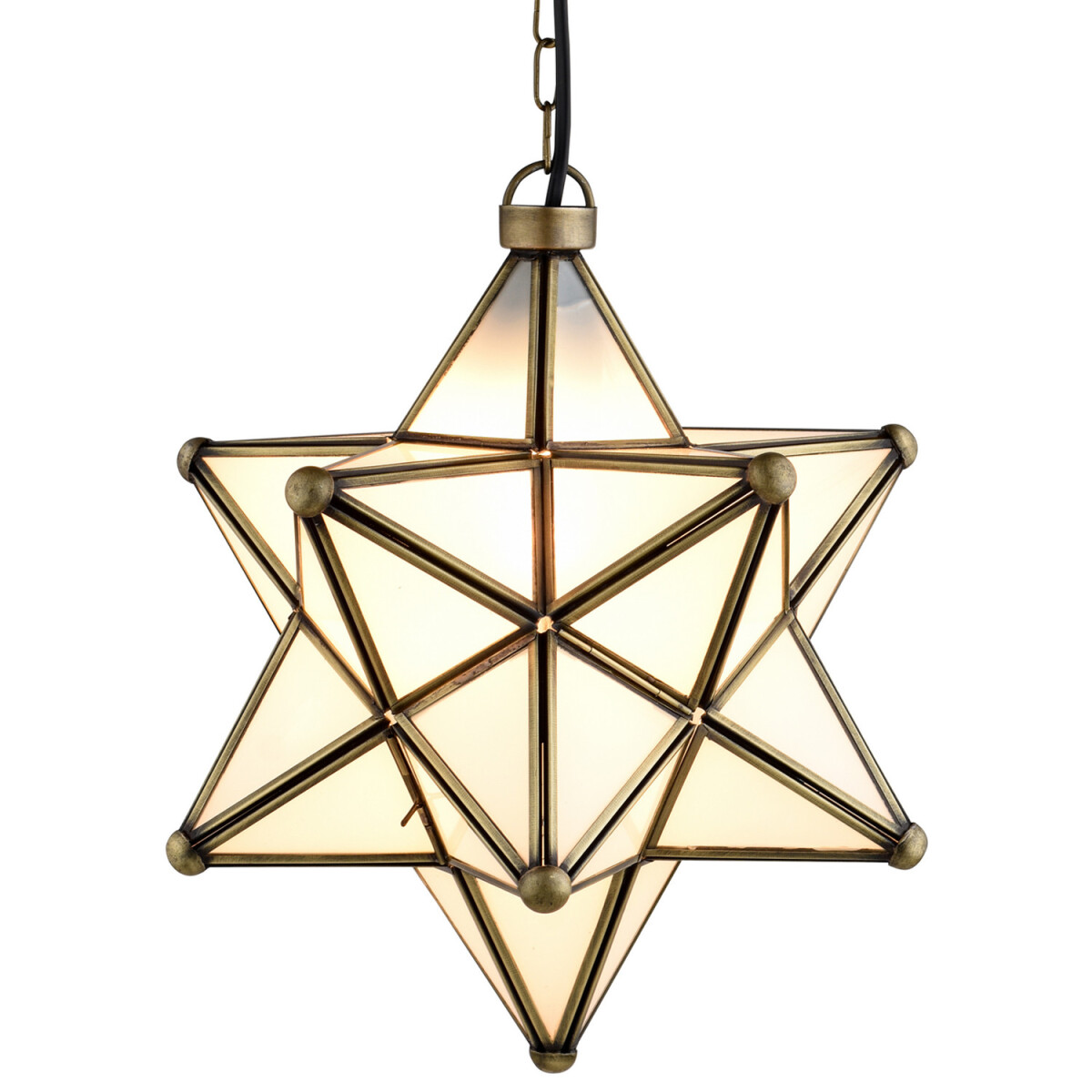 Suspension étoile en verre Bghina blanche 35 cm | Lam