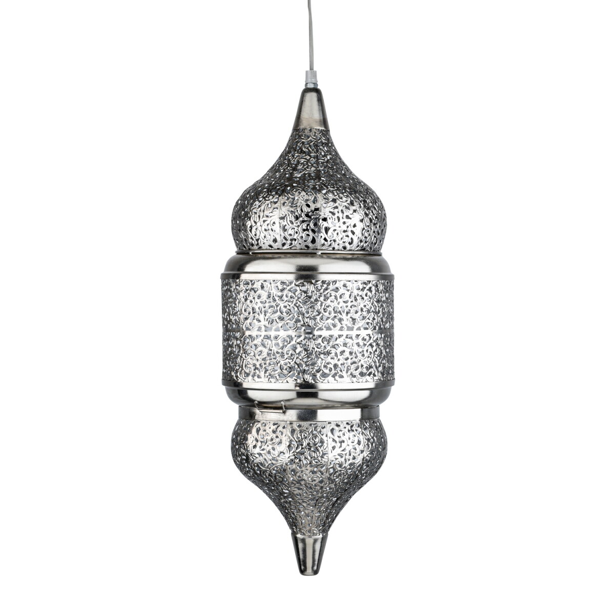 Suspension orientale Imano argentée 56 cm | Fabricati