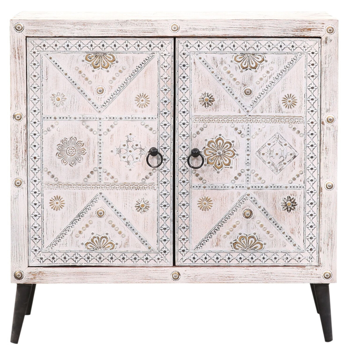 Buffet commode de style bohème avec portes Vaqui
