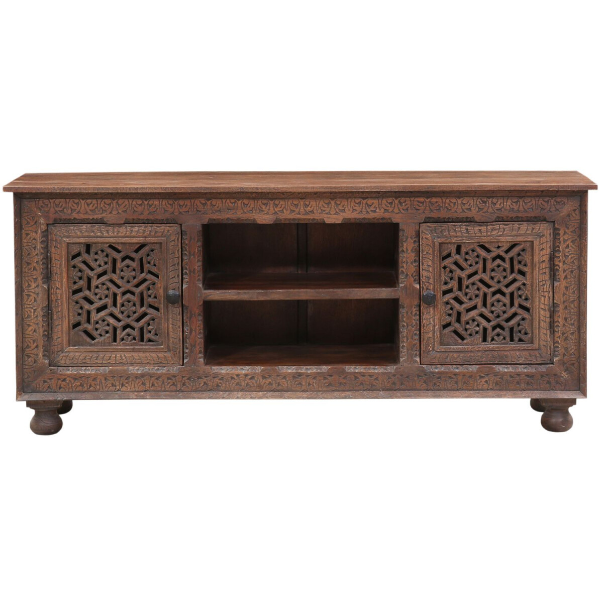 Meuble TV vintage Pedro marron, 150 cm box