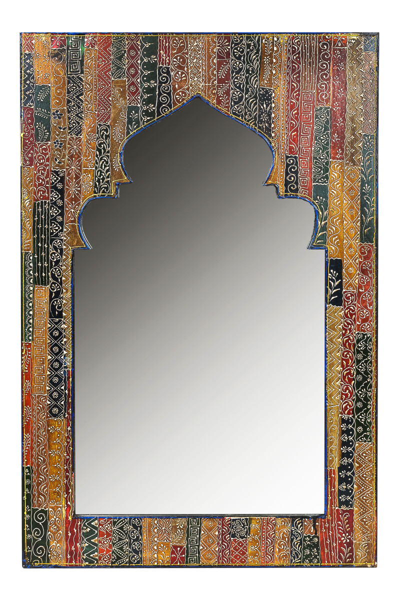 Miroir oriental peint Tarana - 90 cm -