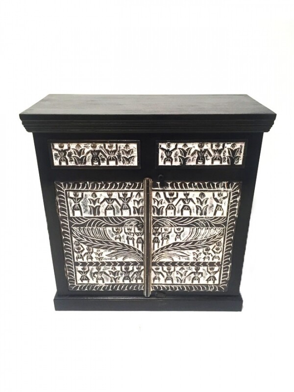 Commode africaine sculptée Simba  box