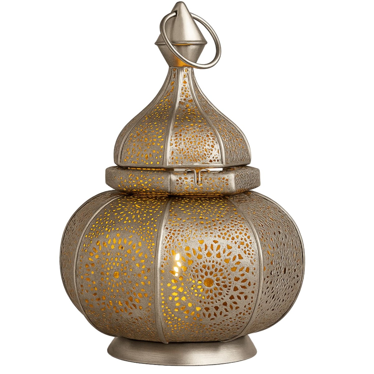 Lanterne orientale Ziva, couleur argent  box