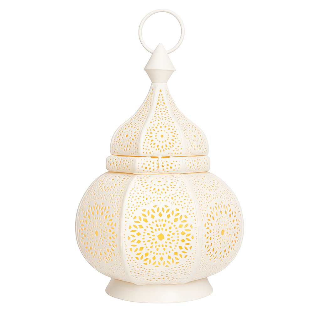 Lanterne orientale indienne Ziva blanche
