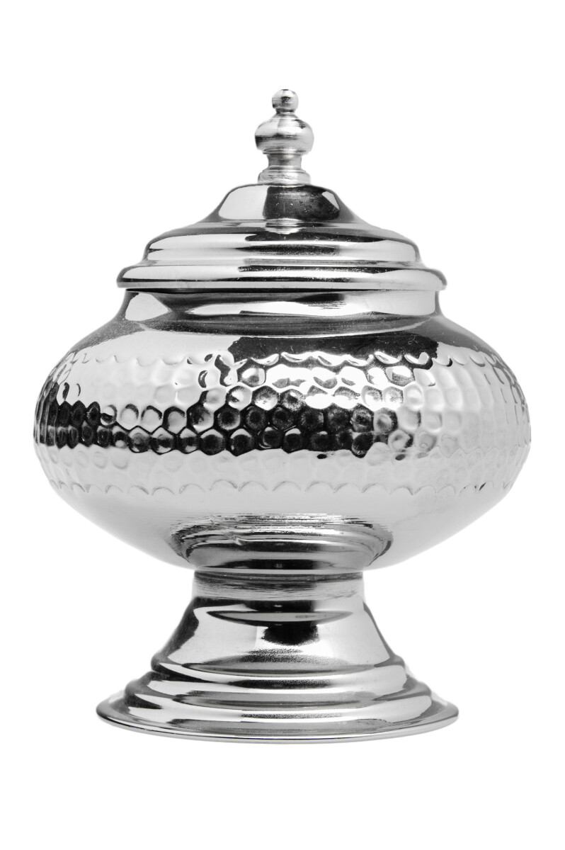 Sucrier en laiton argenté Abdal 16 cm