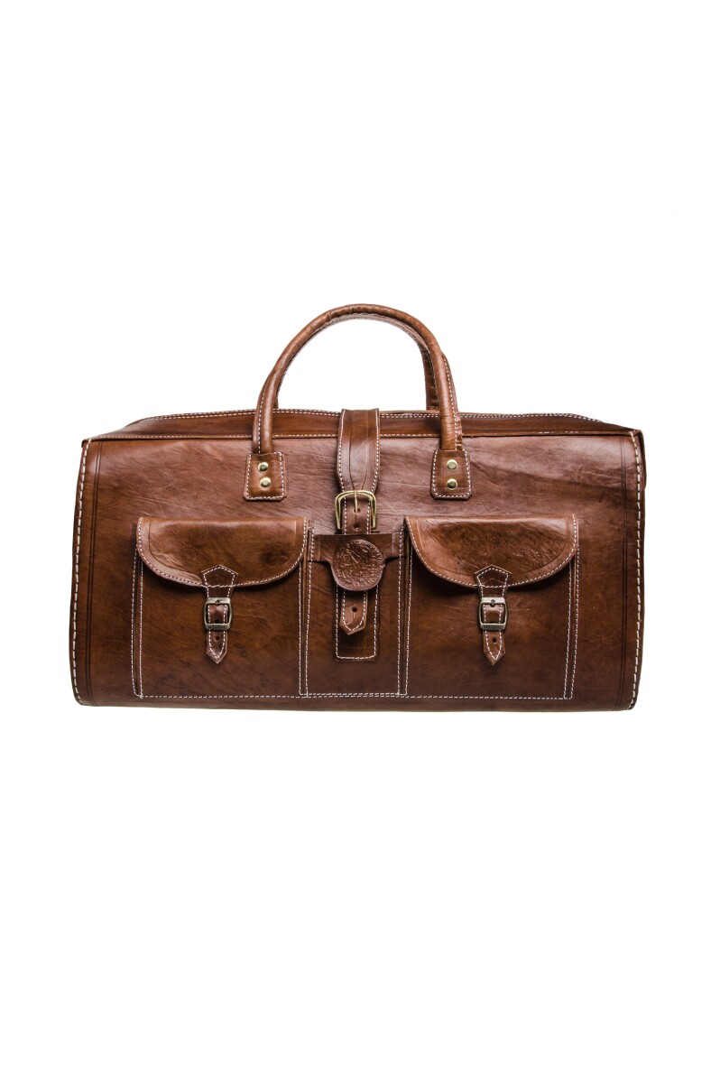 Sac de voyage marocain en cuir Safara - Grand format