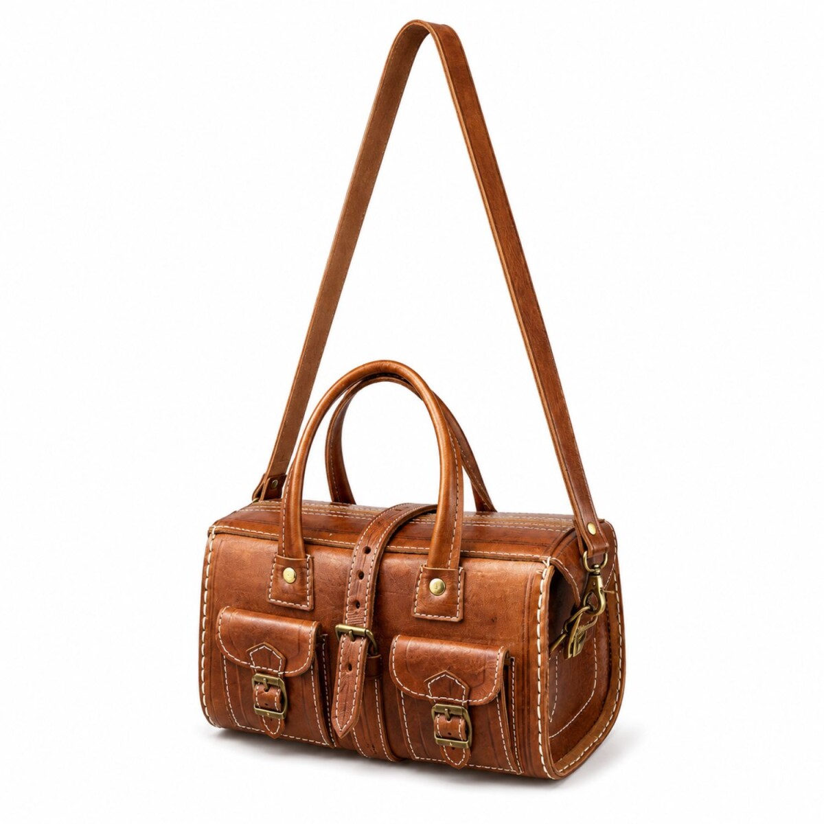 Sac de voyage marocain en cuir Safara -  box