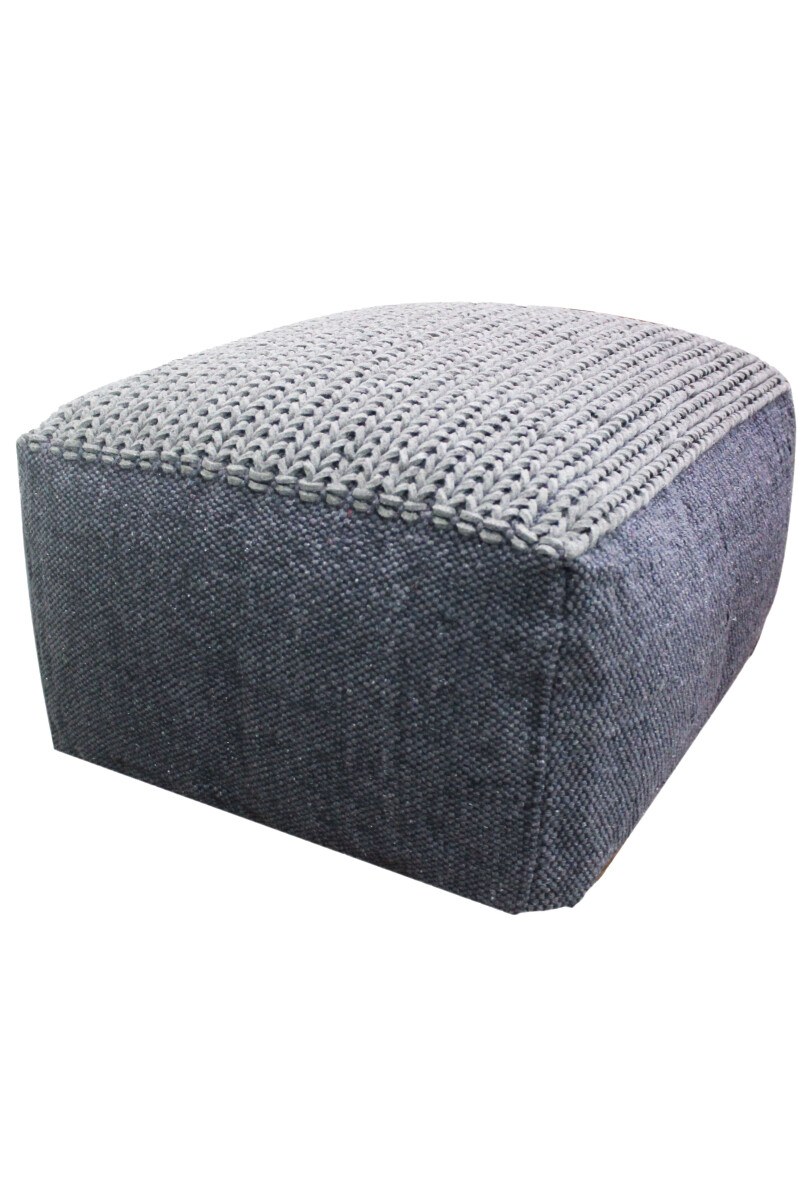 Coussin dassise Pouf Bailee 60 cm Rectangulaire Gris
