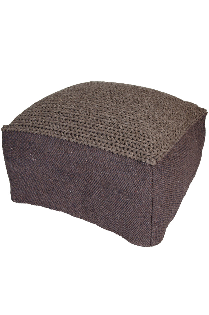 Coussin dassise Pouf Bailee 60 cm, carré, marron