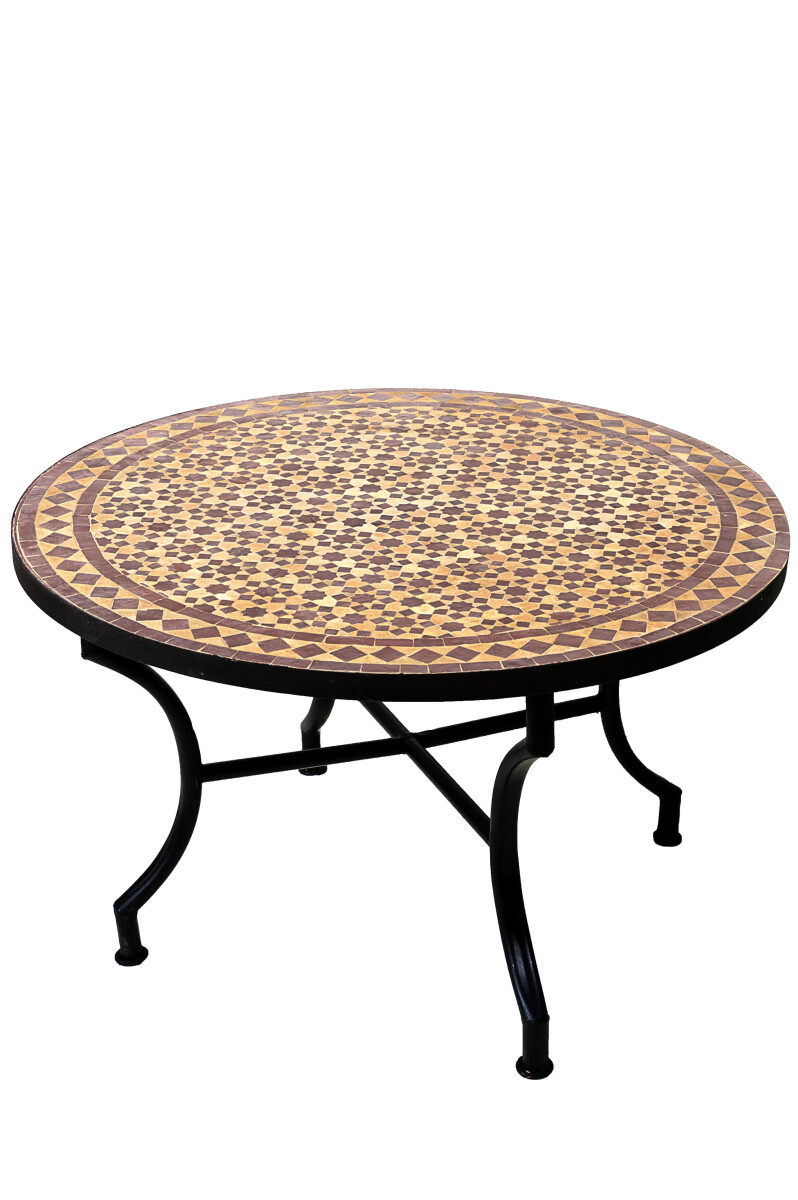 Table en mosaïque marocaine Albaicin, beige Bordeaux, &