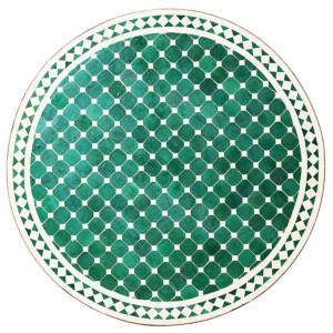 Table en mosaïque marocaine Marrakech, vert et...
