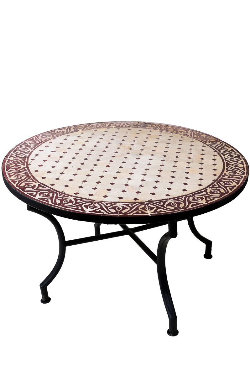 Table marocaine en mosaïque Mekn&eg box