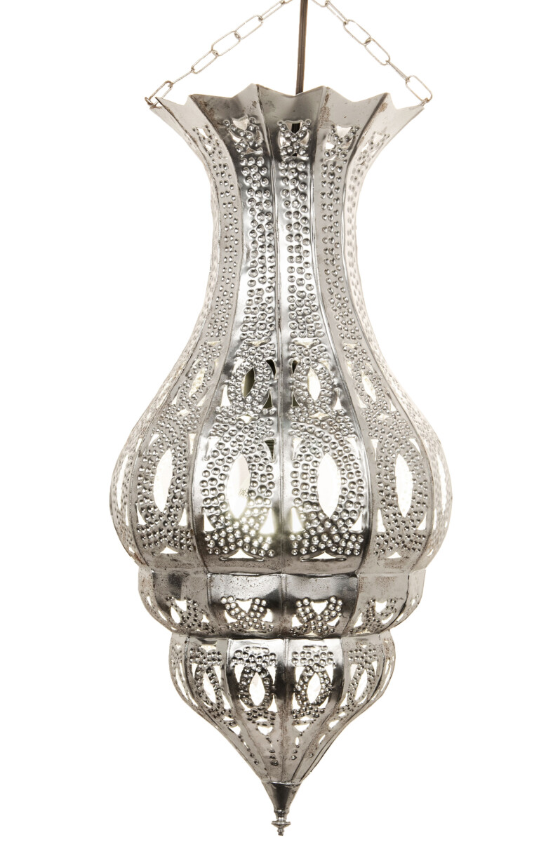 Lampe orientale Djamir, argent, hauteur 47 cm | Pièce