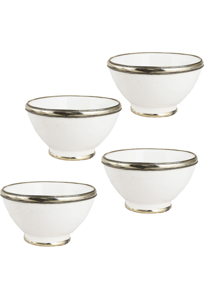 Lot de 4 bols orientaux Cariba - Blanc