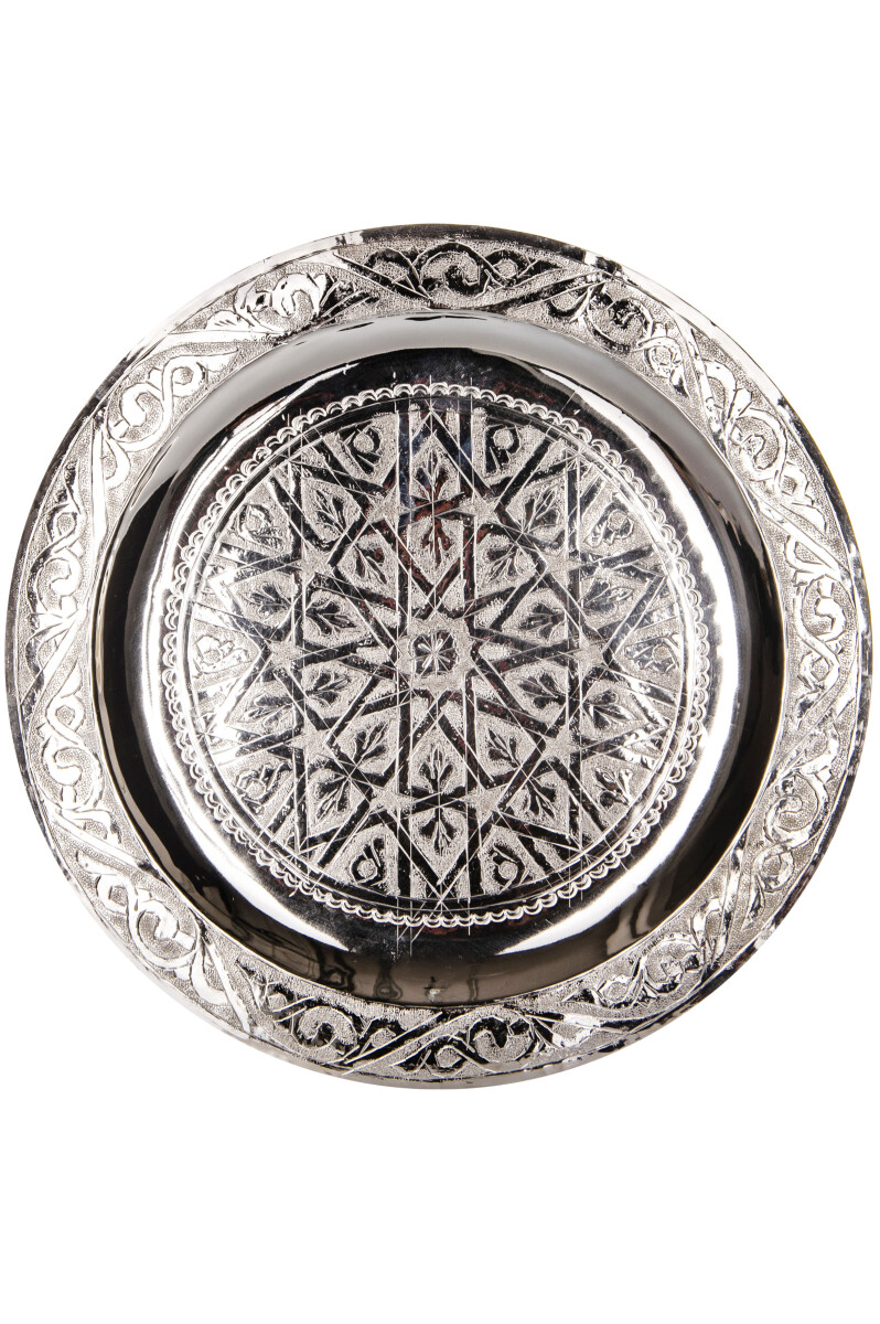 Plateau oriental Mehdia, couleur argent, box