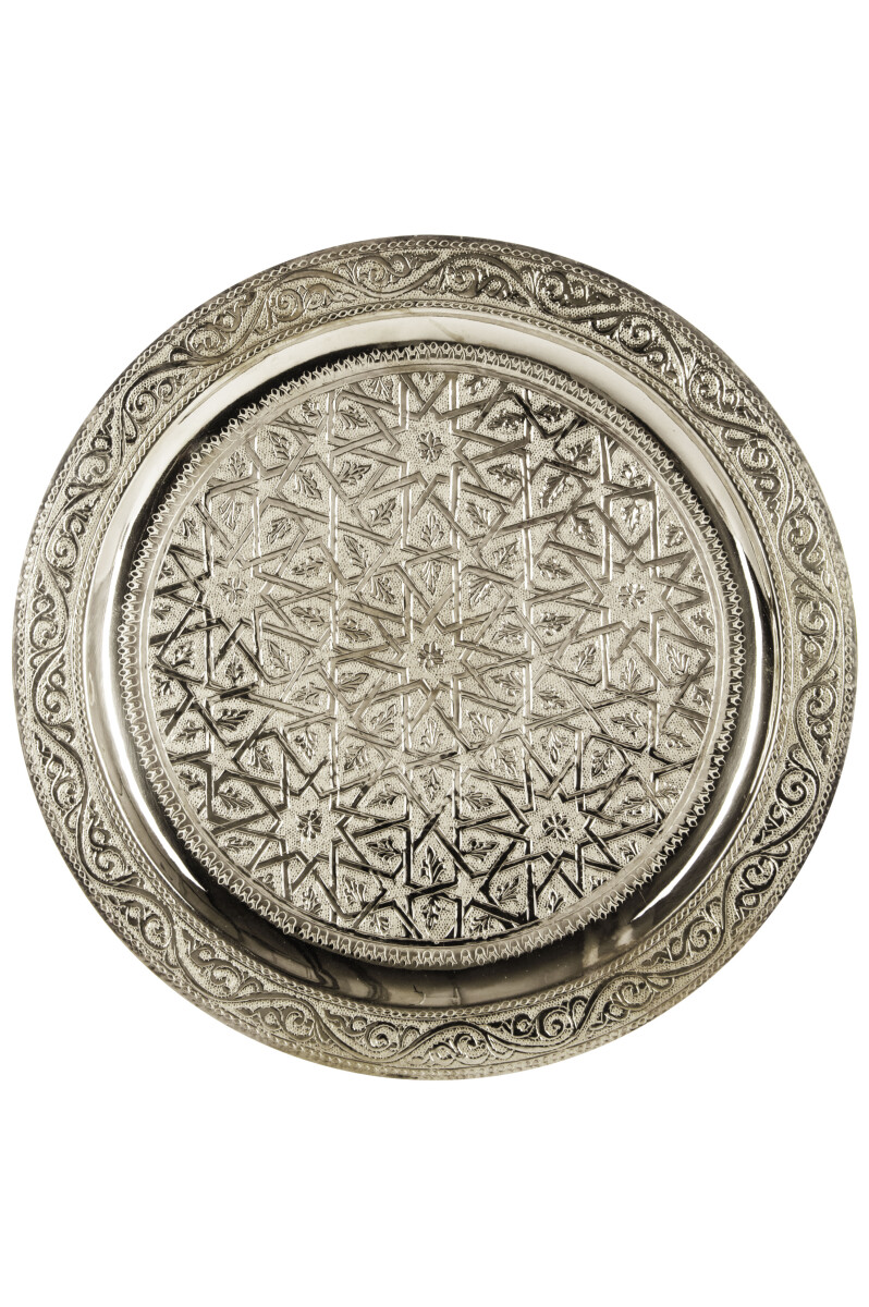 Plateau oriental Mehdia, couleur argent, box