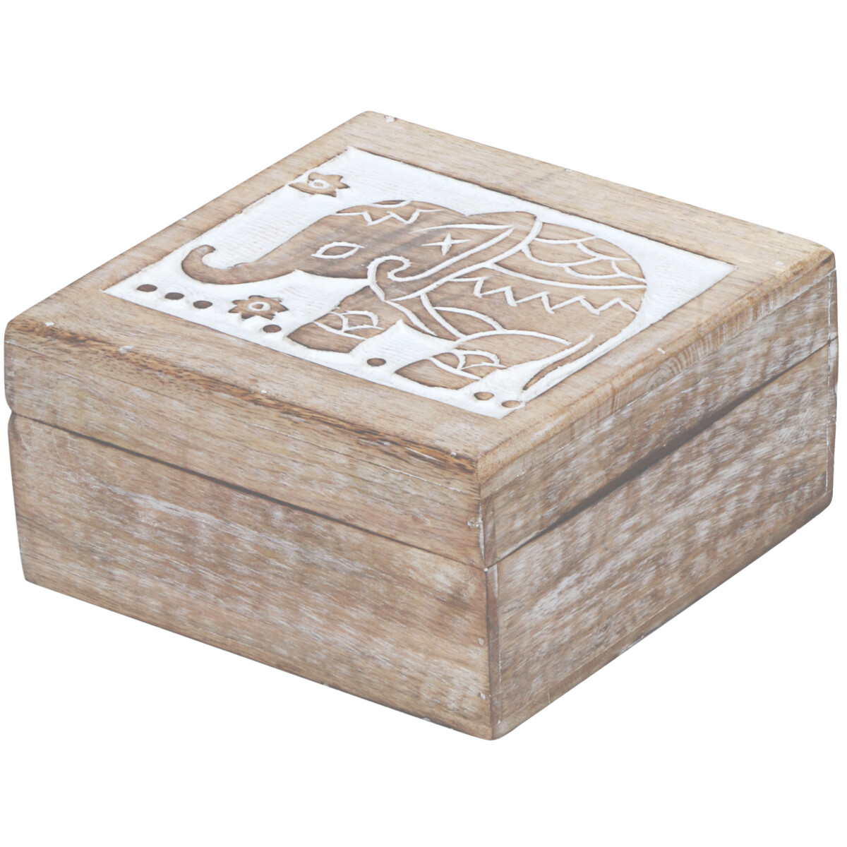 Boîte de rangement orientale en bois Awa