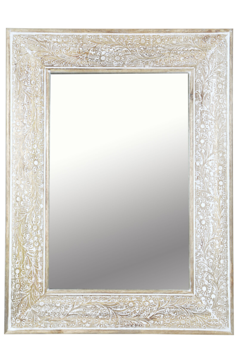 Miroir mural Lola en bois blanc | D&eacu box