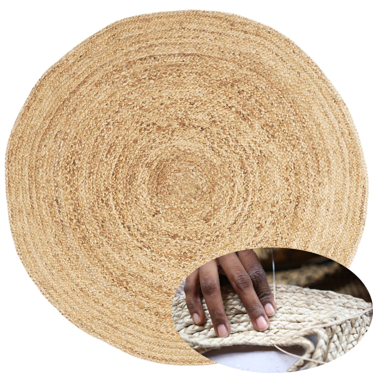 Tapis rond en jute tressé Abril 1 box