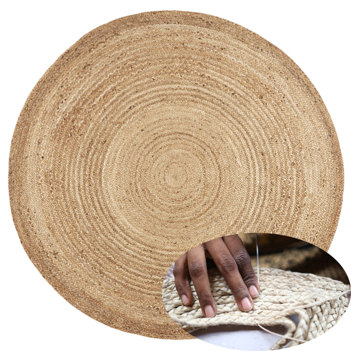 Tapis rond en jute tressé Abril 1 box