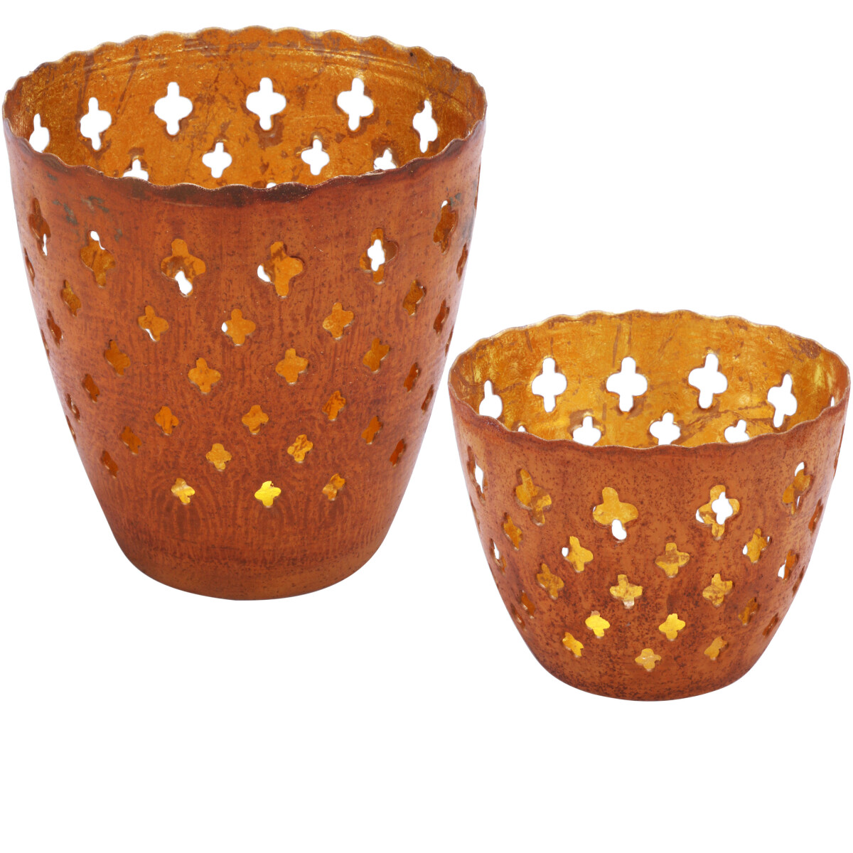 Lot de 2 photophores de décoration de jardin de style