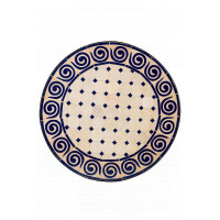 Table en mosaïque marocaine « Spirale » Ø 60 cm | Fabriquée à la main