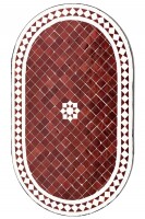 Table en mosaïque marocaine Bilbao 100 x 60 cm | Fabriquée à la main