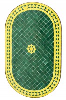Table en mosaïque marocaine Bilbao 100 x 60 cm | Fabriquée à la main